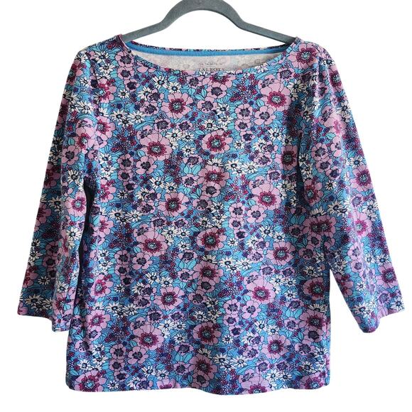 Talbots Tops - Talbots The Tee Floral 3/4 Sleeves Shirt Size Medium